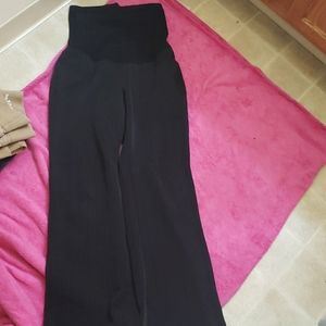 Maternity slacks. Black with black pin stripes